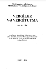 Vergilər və vergitutma. Dərslik